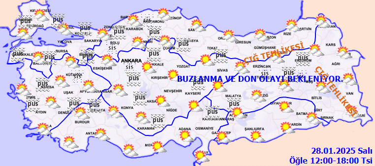 Sis ve Buzlanma Uyarısı