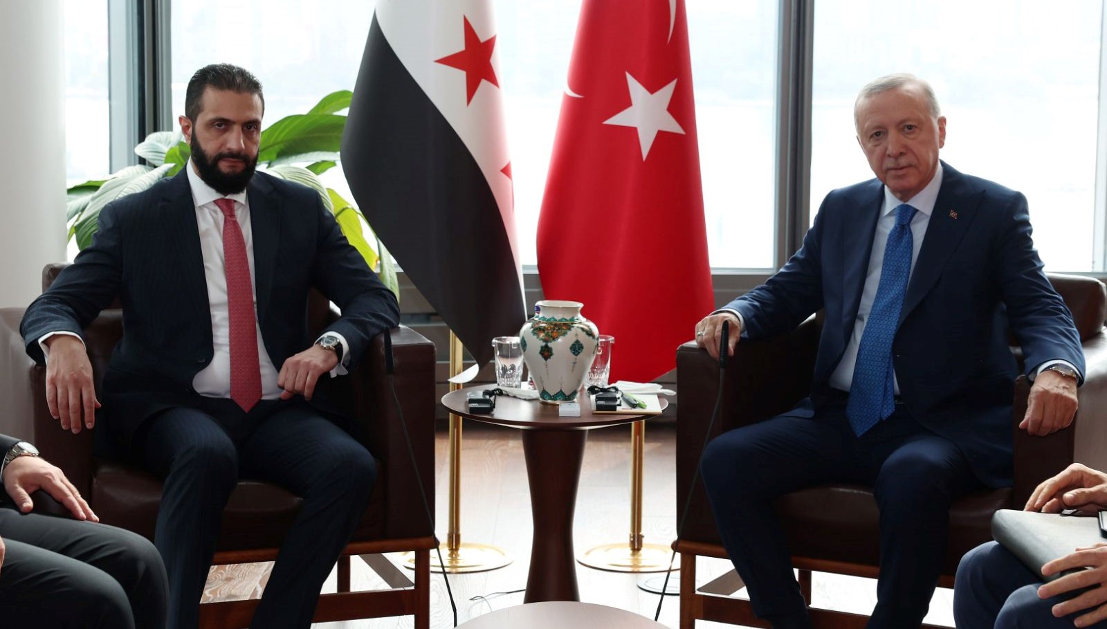 Cumhurbaşkanı Erdoğan, New York’ta Şara ile görüştü