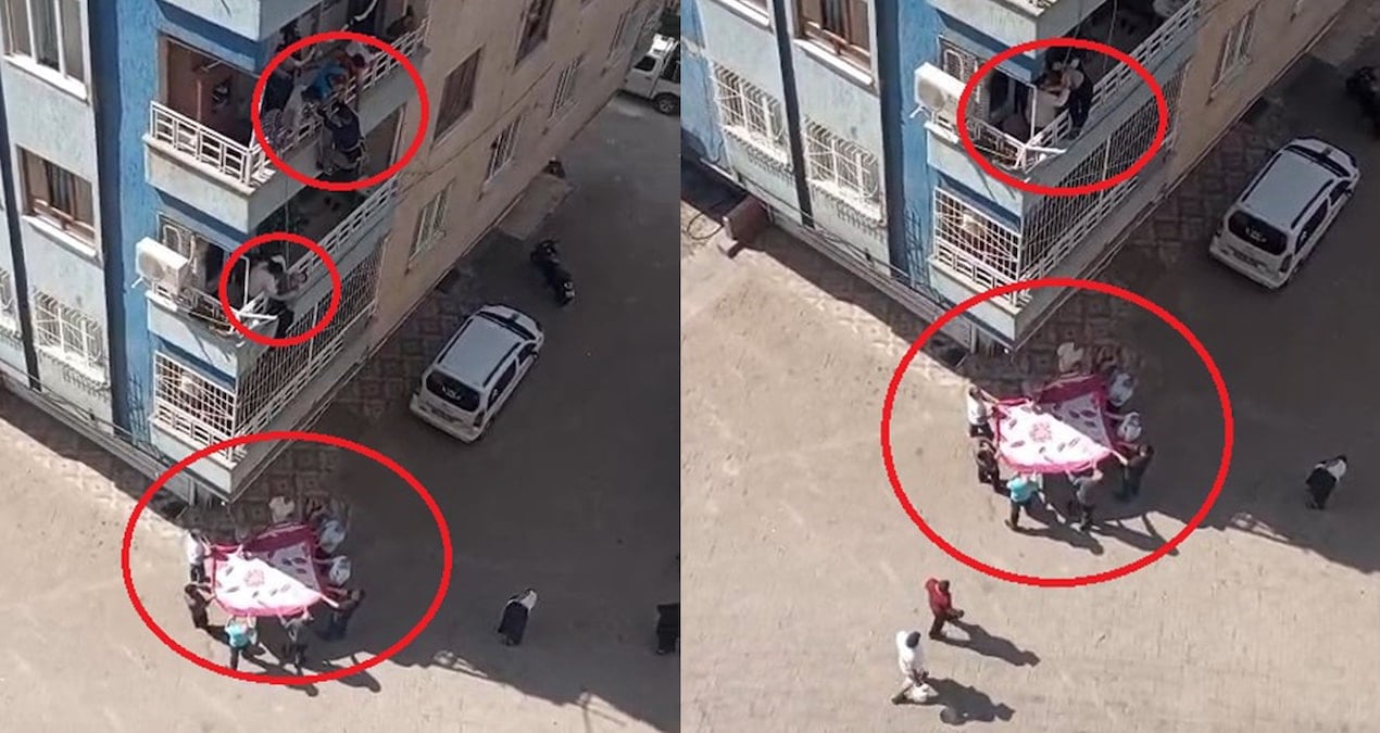 Diyarbakır’da korku dolu anlar: Düşme tehlikesi geçiren Down sendromlu çocuğu, komşusu kurtardı