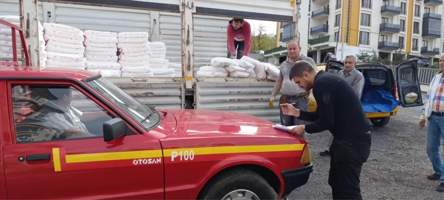 Eynesil’de Çiftçilere Tarım Kireci Tedarik Edildi