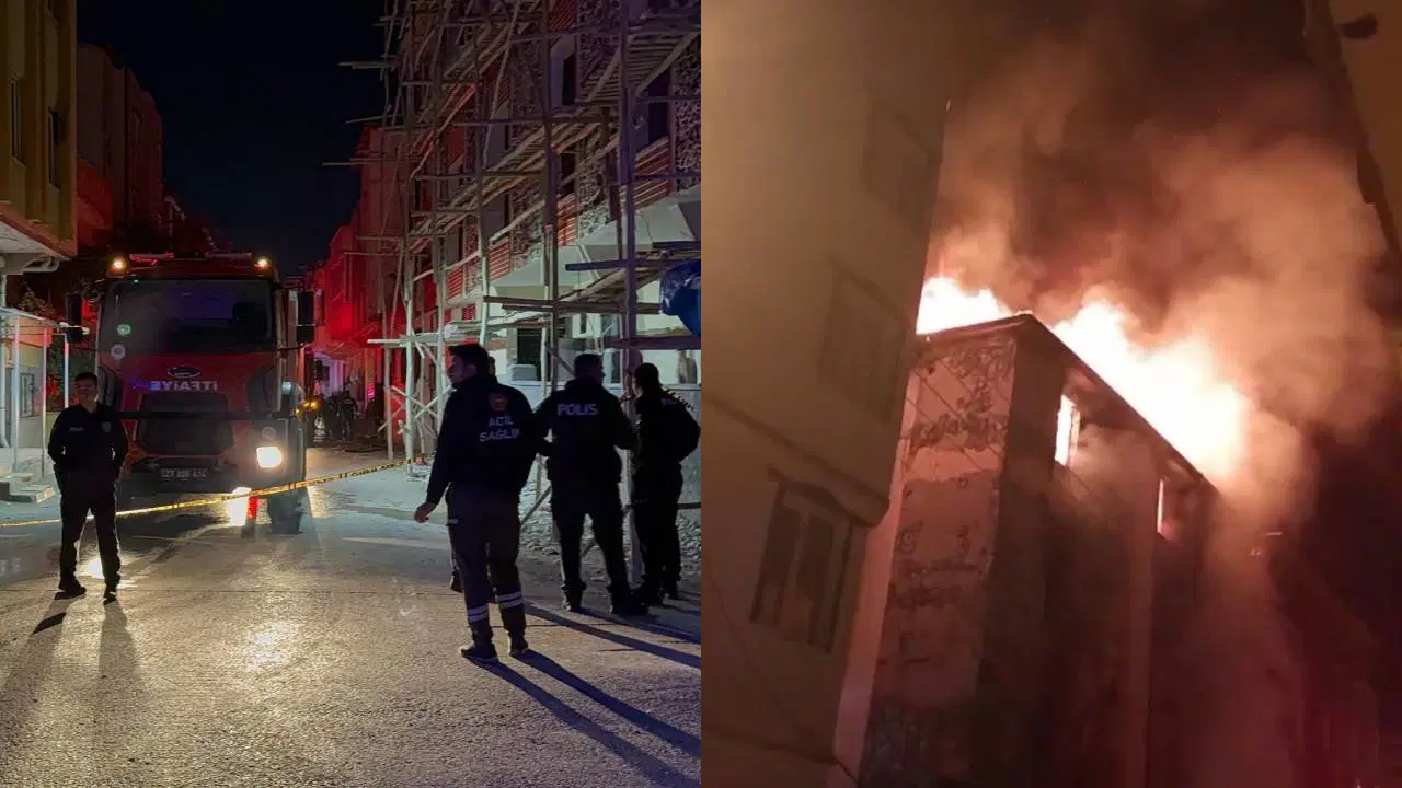 Gaziantep’te 4 katlı rezidans alevlere teslim oldu!
