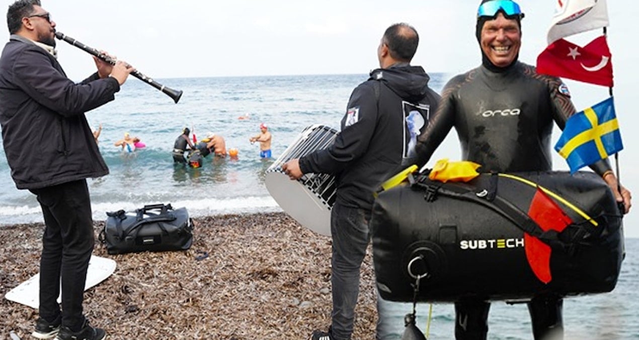Yüzerek İsveç’e gidecek