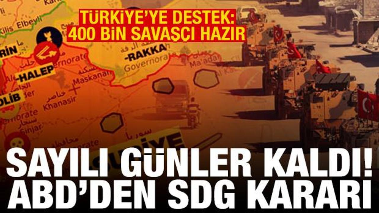 ABD’den çok konuşulacak SDG kararı! Türkiye’ye destek: 400 bin savaşçı hazırız