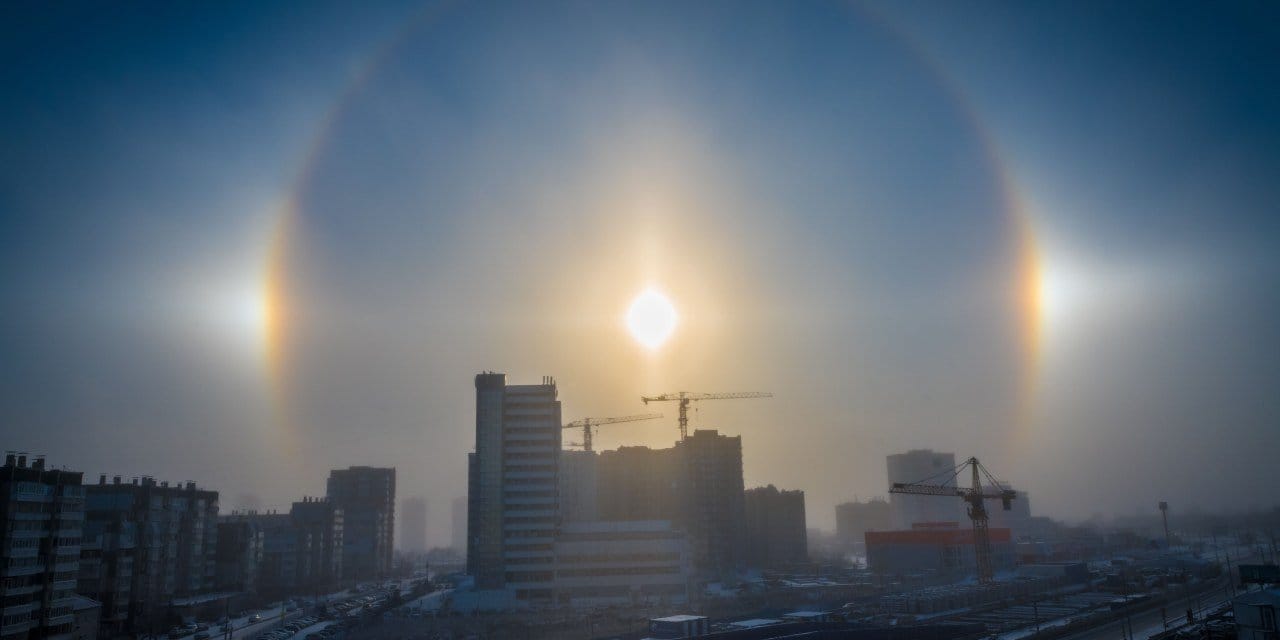 Dondurucu soğukta gökyüzü şöleni: ‘Halo’ hayran bıraktı