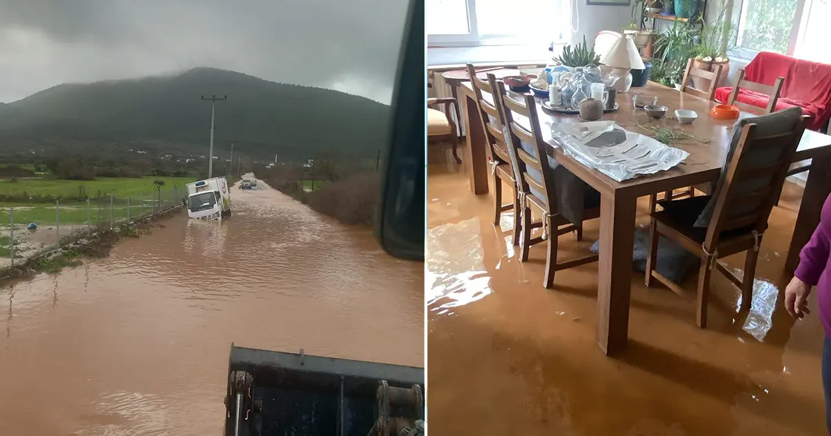 Bir anda bastıran yağmur hayatı felç etti. Sokaklar göle döndü, evleri su bastı